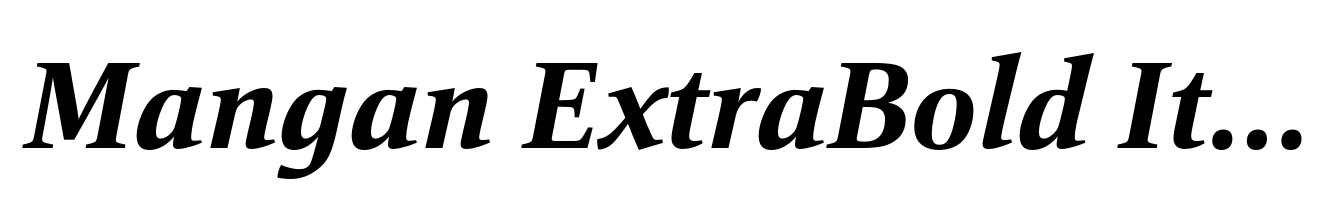 Mangan ExtraBold Italic